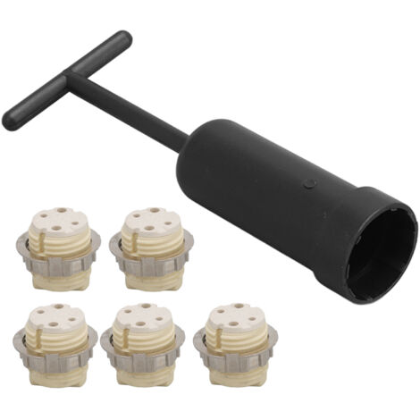 5Pcs G9 Ceramic Lamp Holder Temperature Resistance Zinc Alloy Ring ...