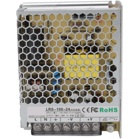 LRS Switching Power Supply Light Transformer for Industrial Automation Control Military Equipment Scientific Research Equipment 100‑240V LRS 100W 24V 4.5A