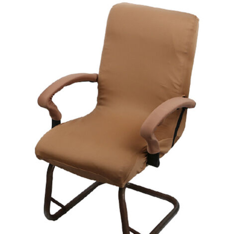 1 Pair Chair Arm Covers with Sponge Soft Breathable Safe Office Chair Armrest Cover Set for Working Home Coffee Color Sponge Type 35x9cm/13.8x3.5in (1/5)