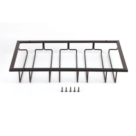 Stemware Holder Black 4 Slot Iron Wire Assembled Design Corrosion Resistant Easy Cleaning Glasses Storage Hanger for Bar (1/5)