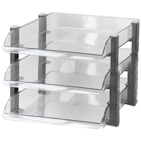 Desk File Letter Tray Layered Classified Documents Rack Acrylic Office ...