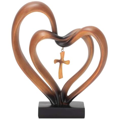 Jesus Entwined Hearts Cross Easter Jesus Cross Ornament Jesus Intertwined Hearts Cross Craft Home Decor (1/5)