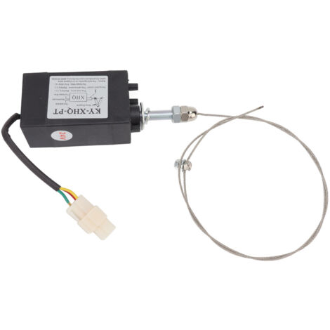 24V Engine Flameout Device ABS Stainless Steel Generator Flameout Solenoid Valve for Replacement Power On Normally Open Type