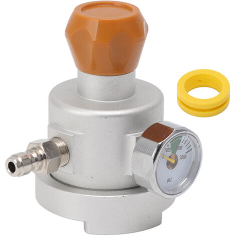 Soda Maker Adapter Aluminum Corrosion Rust Resistance CO2 Refill Connector with Pressure Gauge 8mm Male Quick Plug (1/5)