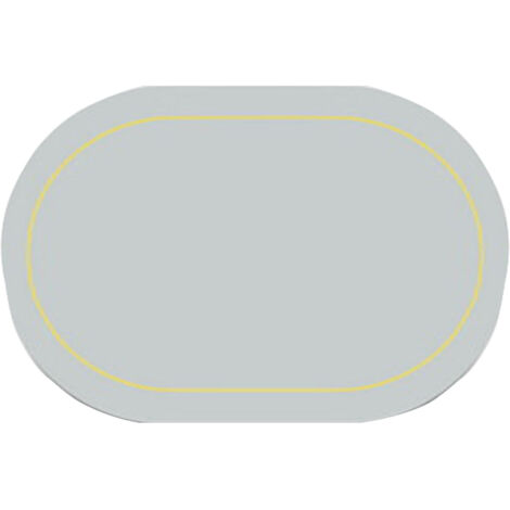 2Pcs Leather Oval Dining Food Mat Oil Proof Insulation Restaurant Table Home Hotel Non Slip Bowl Pad Placemat Light Gray (1/5)