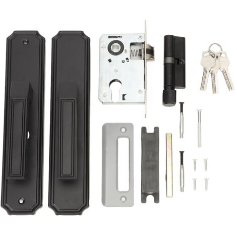 Door Handle Strong Aluminium Alloy Antioxidant Easy Mounting Straight Door Lever with 3 Keys for Repair Replacement (1/5)