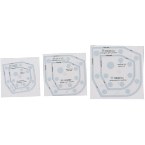 6in 8in 10in 3 Sizes Bowl Cozy Template Acrylic Bowl Cozy Pattern Template Cutting Ruler Set (1/5)