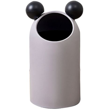 Trash Can Inclined Opening Large Capacity Modern Look Thickened Garbage Bin for Kitchen Bathroom Office Living Room Gray (1/5)
