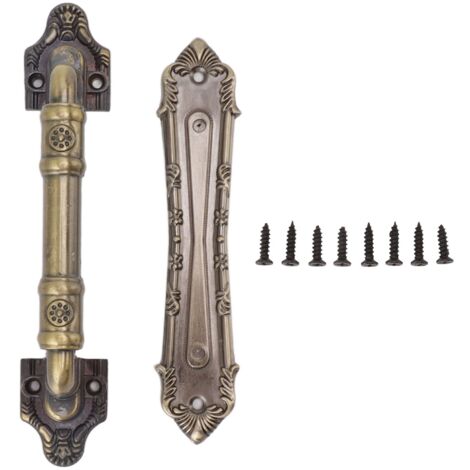 Pull Handle Bronze Exquisite Vintage Style Electroplated Gate Pull Sliding Door Handle (1/5)