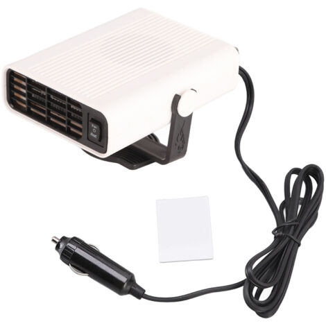Car Heater 360 Degree Rotating Quick Heating Portable Cigarette Lighter Defogger Defroster for Truck 24V White (1/5)