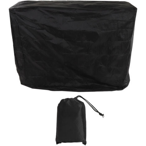 Ping Pong Table Dust Cover 190 Silver Coating Waterproof Table Tennis Cover for Outdoor Courtyard Drawstring Style 155x75x144cm / 61.0x29.5x56.7in Black (1/5)