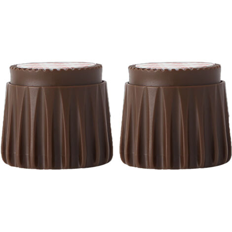 2Pcs Wall Bed Stopper Anti Collision ABS Punch Free Rotatable Mute Bed Anti Shake Tool for Home Brown Small (1/5)
