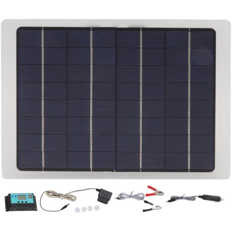 10W Solar Panel Charger Monocrystalline 18V 50A Dual USB with MPPT Controller Solar Panel Kit for Outdoor Car (1/5)