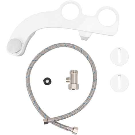 Bidet Attachment with Dual Nozzles Non Electric 7/8 Copper Tee Self Cleaning Water Bidet for Frontal and Rear Wash (1/5)