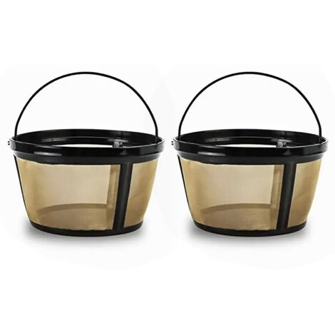 Coffee Filter Stainless Steel Coffee Machine Reusable Cone Coffee Filter Strainer Gold for Home (1/5)