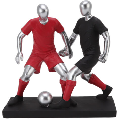 Resign Football Player Statue Soccer Sculpture Figurine Football Statue Decor Soccer Miniatures Figurines Sculpture Crafts Ornaments (1/5)