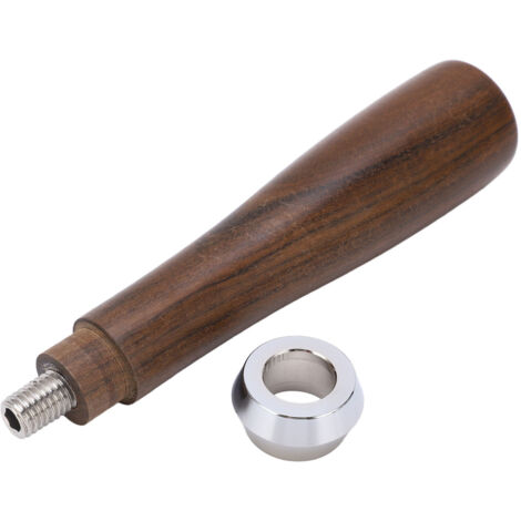 Coffee Portafilter Handle Comfortable Grip Burr Free Black Rosewood Durable Wearable Coffee Machine Replacement Filter Handle (1/5)