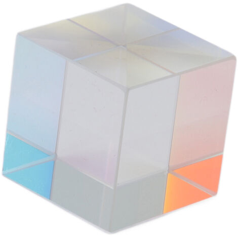 Prism Cube Optical Glass RGB Dispersion Color Cube Sun Catcher X Cube Prism Birthday Gift 15x15x15mm/0.6x0.6x0.6in (1/5)