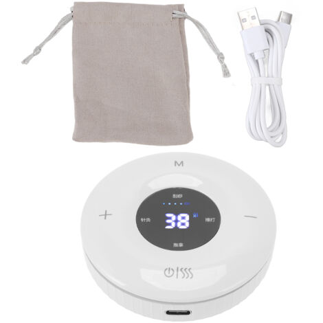 Electric Gua Sha Scrapping Massager USB Charging Multi Function Physical Gua Sha Massager with Heat and Suction for Home White (1/5)