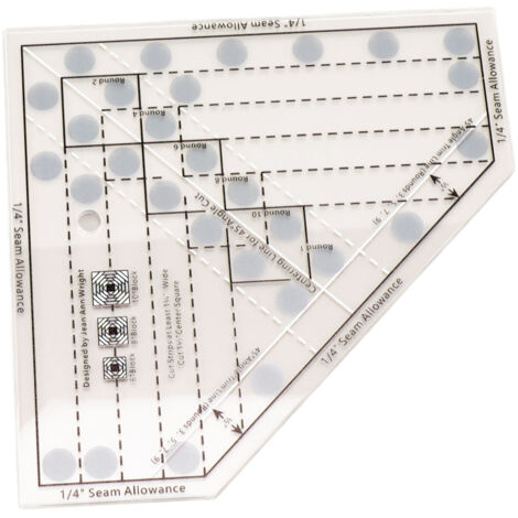 Mini Quilt Ruler Transparent Acrylic Precise Scale DIY Trim Tool Quilting Ruler for 6 8 10 Inch Finished Blocks (1/5)
