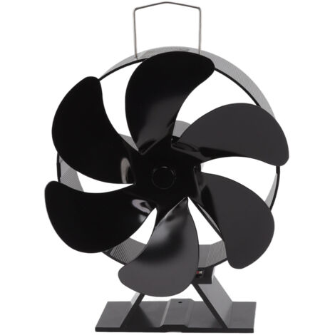 6 Blades Fireplace Fan Thermoelectric Module Wood Stove Fan Heat Powered Wood Burning Air Circulation Fan for Home (1/5)