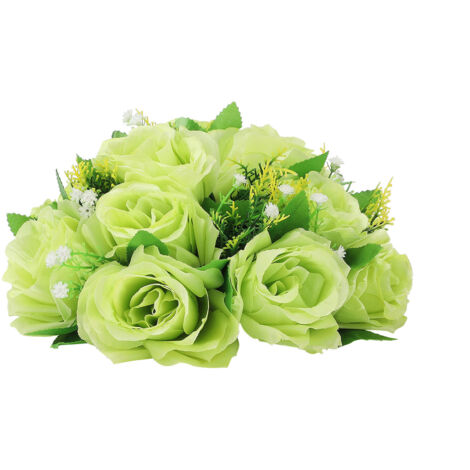 Flower Balls Bouquet Silk Cloth Simulation Bouquet Prop for Car Auditorium Hall Decoration Green (1/5)