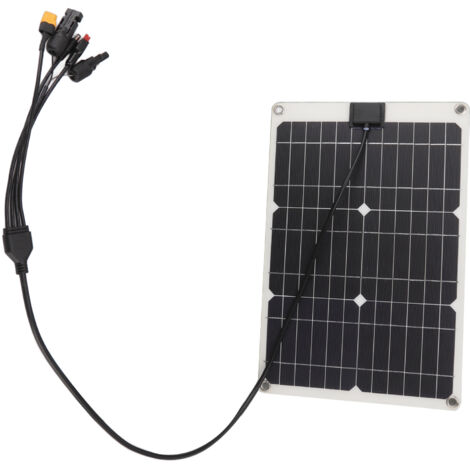 Solar Battery Panel 50W 4 Connectors Monocrystalline Silicon High Efficiency Portable Solar Charger Panel 18V Output (1/5)