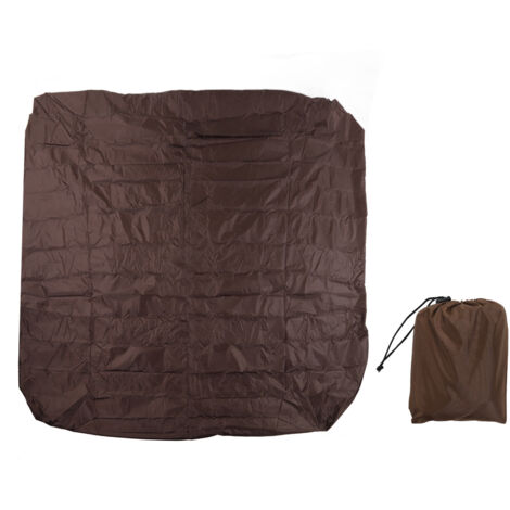 Outdoor Bathtub Dust Cover 190 Silver Coated Polyester Taffeta Waterproof Hot Spring Cover Quadrate Spa Bath Rainproof Cover 210x210x30cm Brown (1/5)