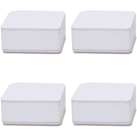 Carbon Steel Furniture Risers Self Adhesive Furniture Lift Anti Slip Low Noise Bed Lifter with Felt Pad for Sofa Couch White (1/5)