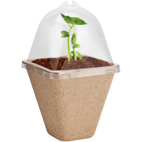 Seedling Cup Biodegradable Planter Pots With Humidity Dome Plant Nursery Pots (1/5)