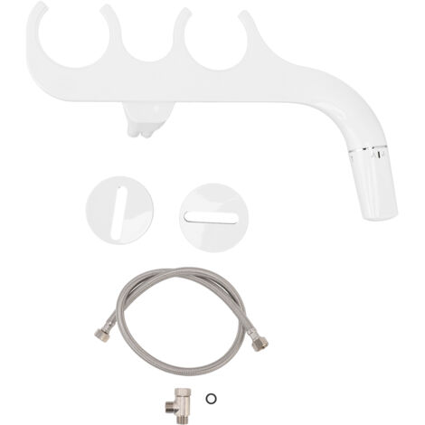 Slim Bidet 3/8 Copper Tee Non Electric Self Cleaning Dual Nozzle Toilet Attachment Hygienic Bidet for Feminine Wash White (1/5)