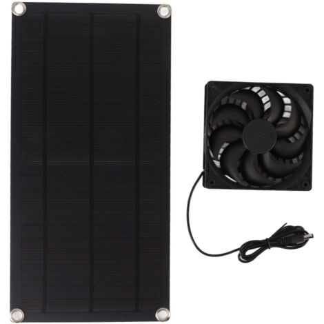 Solar Powered Fan Portable Monocrystalline Silicon 10W IP65 Waterproof Exhaust Fan for RV 18V