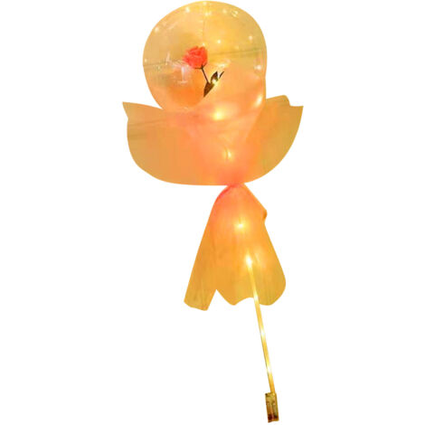 Luminous Balloon Rose Bouquet Transparent Ball Bouquet Valentines Day ...
