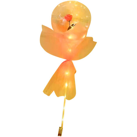 Luminous Balloon Rose Bouquet Transparent Ball Bouquet Valentines Day ...