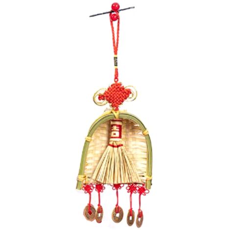 Broom Dustpan Decor Chinese Year Ornament Pendant New Tassel Hanging Decor Mini Fortune Broom Decoration B3 (1/5)