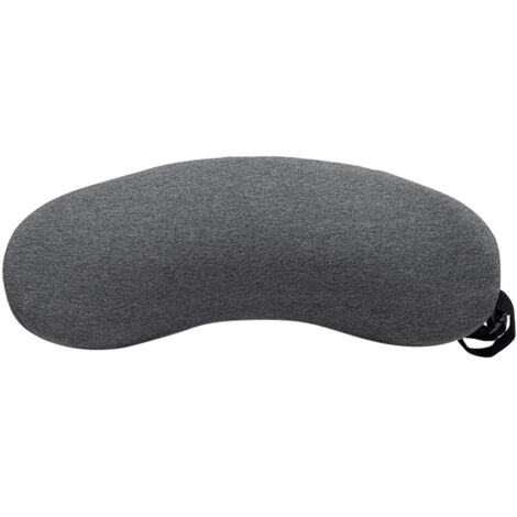 Lumbar Support Pillow Memory Foam Soft Good Resilience Reduce Pressure Ergonomic Back Waist Support Cushion Dark Gray 47x21x13cm/18.5x8.3x5.1in (1/5)