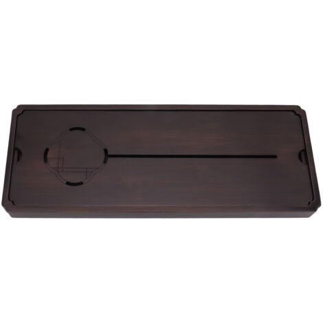 Chinese Water Storage Drainage Tea Tray Bamboo Simple Decorative Robust Household Tea Serving Tray Large Size (1/5)