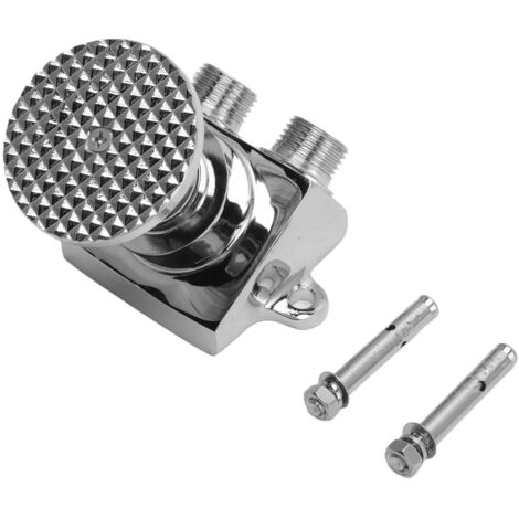 Floor Mount Pedal Valve Stainless Steel Water Saving Foot Pedal Water Tap Control Switch Valve for Public Places Double Outlet