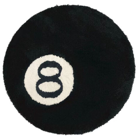 Living Room Flocked Carpet Anti Slip Sofa Table Floor Mat Dirt Resistant Bedroom Bedside Pad Black 60x60cm/23.6x23.6in (1/5)