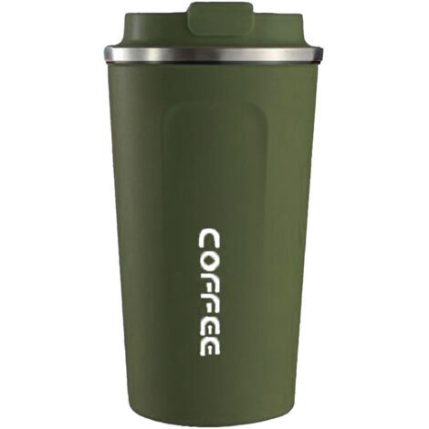 Smart Temperature Display Coffee Cup Portable 304 Stainless Steel Insulation Cup Simple Style Pure Color Generation 2nd Green 510ml (1/5)