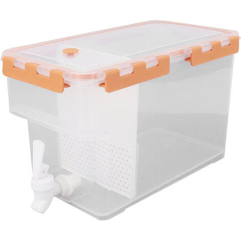 Refrigerator Drink Cold Kettle Large Capacity Multi Function Beverage Storage Kettle With Filter 3.5L Orange (1/5)