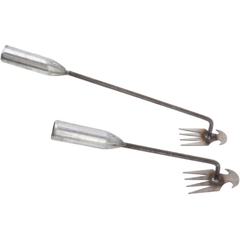 2Pcs Weeding Artifact Uprooting Weeding Tool 4 Teeth Dual Purpose Weeder Weed Puller Manual Household Agricultural Tool (1/5)