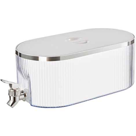 Drink Dispenser PP Good Sealing Large Opening Temperature Resistant Beverage Dispenser Cold Kettle 5L Cream (1/5)