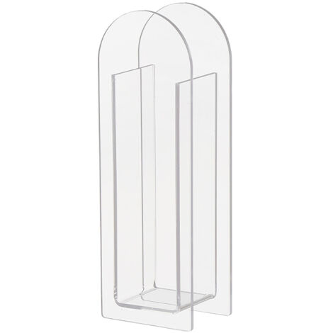 Modern Acrylic Clear Vase Colorful Acrylic Flower Vase for Wedding Party Home Table Decor Transparent White (1/5)