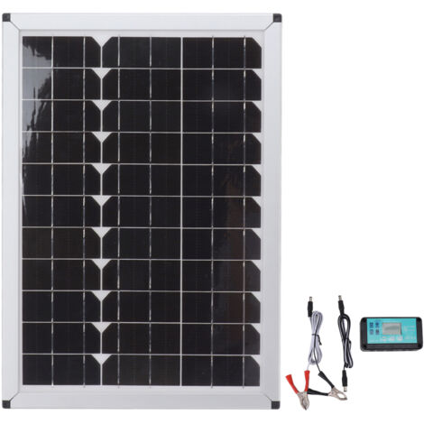 100W 18V Solar Panel Battery Charger Kit Monocrystalline Silicon Solar Panel with Dual USB Controller for Car RV Marine Boat (1/5)
