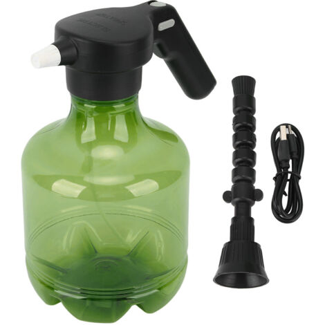 3L Electric Watering Plant Spray Bottle PP 800 Mah Rotating Nozzle Automatic Garden Sprayer Can for Indoor Outdoor Plants Green (1/5)