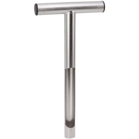 Soil Sampler Probe 304 Stainless Steel Protable T Handle Soil Sampling Tool for Farm Garden Lawn 12in (1/5)