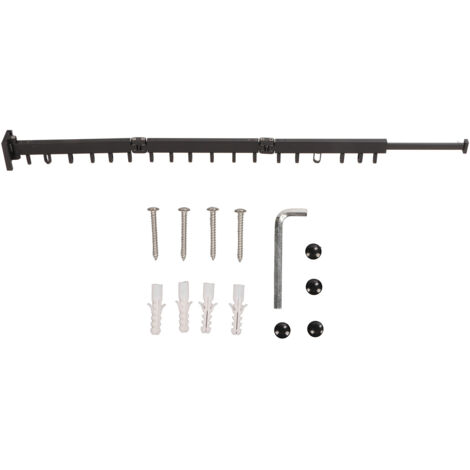 Clothes Hanger Rack Wall Mounted Hole Free Retractable Aluminum Laundry Drying Rack for Indoor Balcony 3 Fold (1/5)
