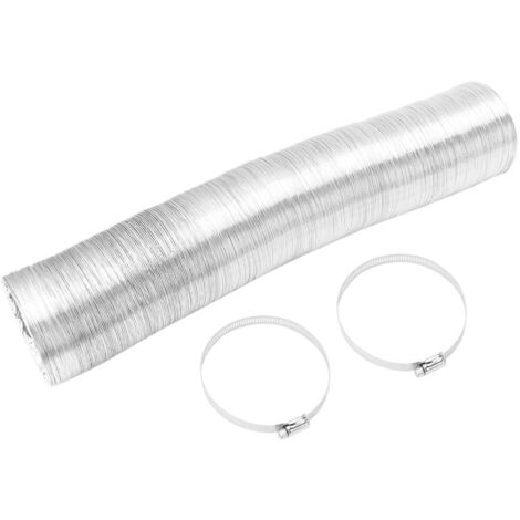 Vent Hose 4 Inch Flexible Double Sided Aluminum Foil Duct Ventilation Pipe 4 Layer Protection Leakage Proof Air Ducting 5m/196.9in (1/5)