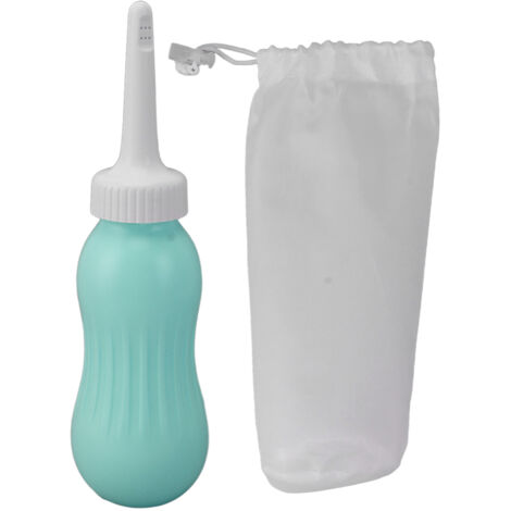 Portable Bidet Sprayer Heavy Injection 500ml Silicone Handheld Bidet Enema Bulb for Women Maternity Mint Green (1/5)